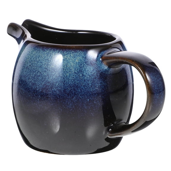 Mizh Ceramic Milk Pitcher with Spout and Handle Ceramic Creamer Coffee Milk Cream Pitcher
