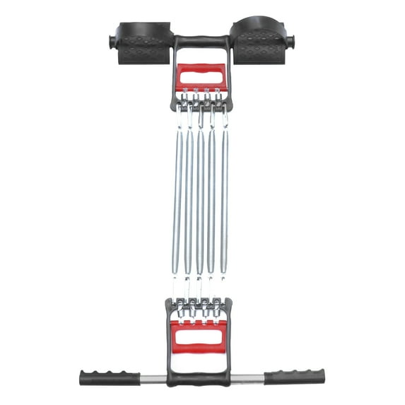 Mizh Foot Sit Up Spring Pedal Rally Muscles Strengthen Exerciser Physical Ergonomic Handle Pull Rope Leg Training Fitness Equipment (Black)