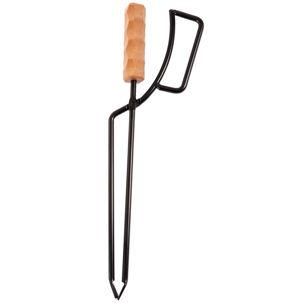 Mizh Outdoor Log Grabber Fireplace Tong Grill Camping Fire Pit Tool