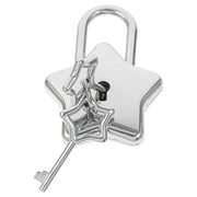 Mizh Star Shaped Decorative Padlock with Keys, Star Shape Lock for Diary, Backpack, and Personal Use for Girls