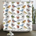 thumbnail image 1 of Mizhona Animal Shower Curtain Colorful Bird Waterproof Polyester for Bathroom Fun Decoration 72"X72", 1 of 4