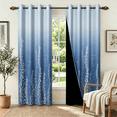 thumbnail image 1 of Mizhona Blue Gradient Blackout Curtains Set of 2 84 inch length for Bedroom,Omber Printed Windom Drapes Curtains for Living Room, 1 of 7