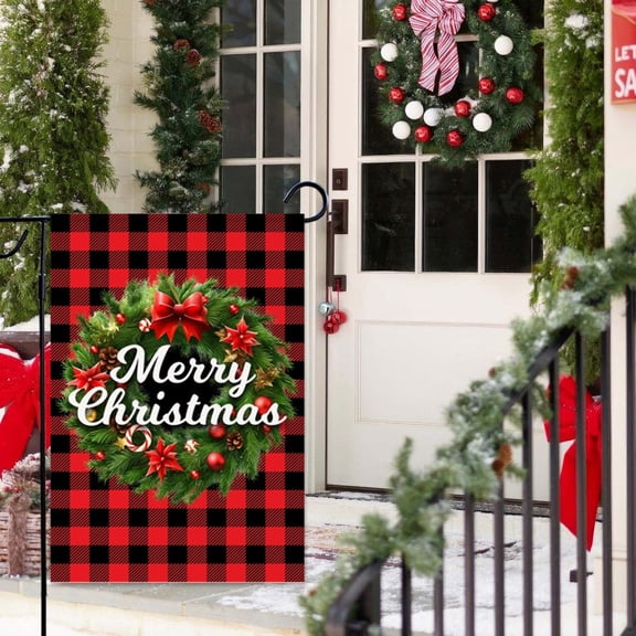 Mizhona Christmas Garden Flag Snowman Double Sided for Outdoor Yard Garden Winter Holiday Decorations Welcome Flags 28"x40"