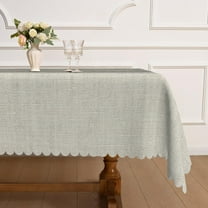 Mizhona Gray Tablecloth Rectangle,Boho Geometric Table Cloth for Kitchen Dinner Decor,60"x84"