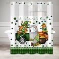thumbnail image 1 of Mizhona St.Patrick's Day No Hook Shower Curtains with Snap in Liner，Gnomes Hookless Bath Curtain,71"× 83", 1 of 6