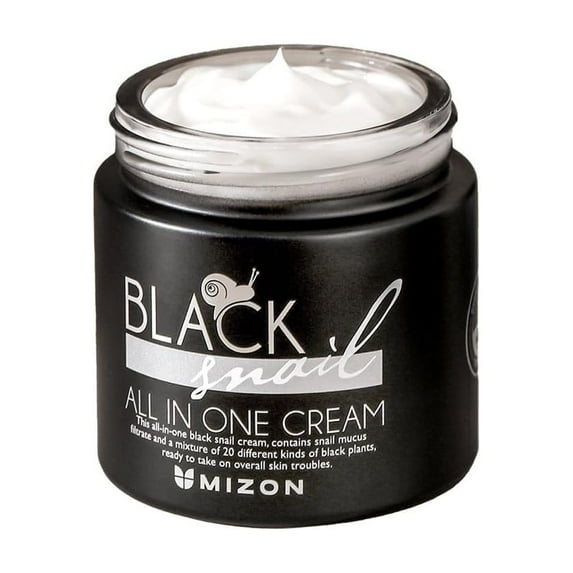 MIZON Black Snail All In One Cream Intensive Korean Skin Care Facial Moisturizing Snail Mucin Extract 2.54 fl oz