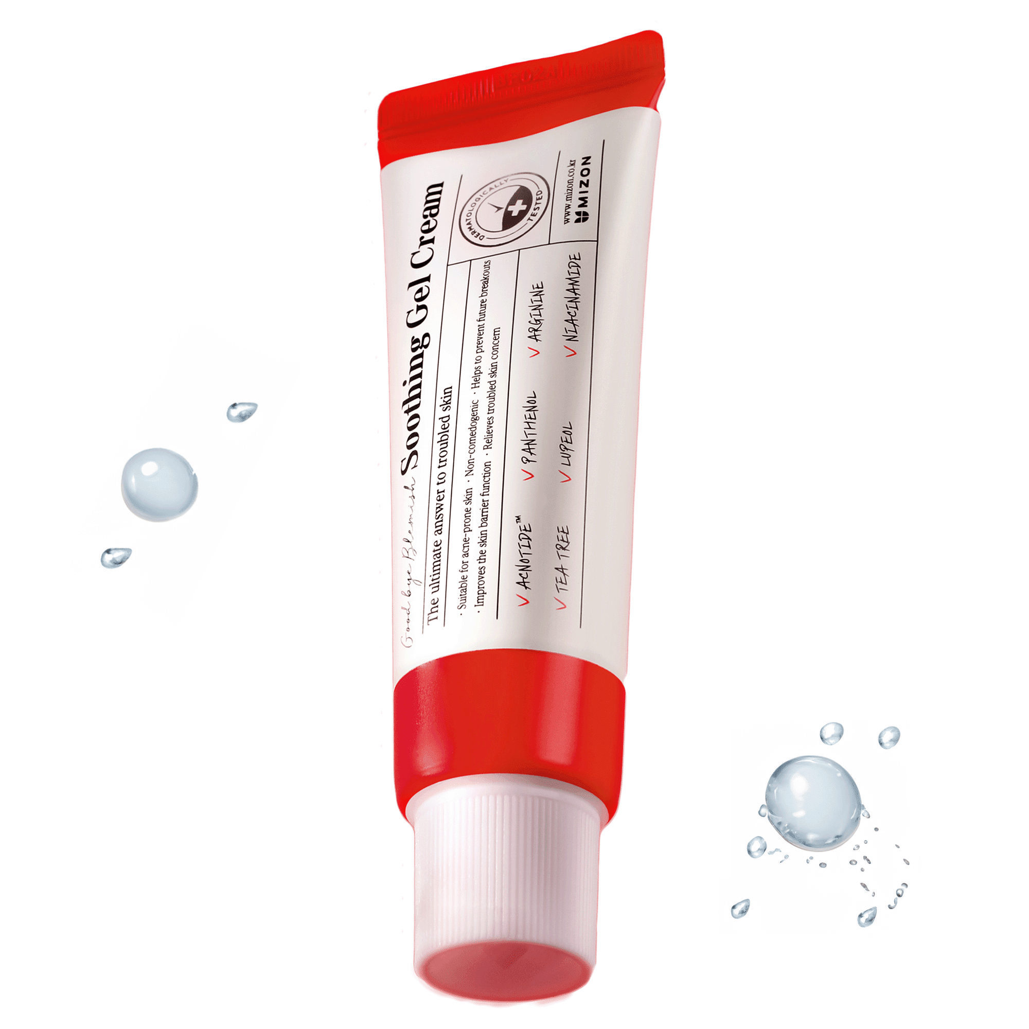 Mizon Good-Bye Blemish Soothing Gel Cream, Skin-Calming Gel for Clear Complexion, 1.85 fl. oz.