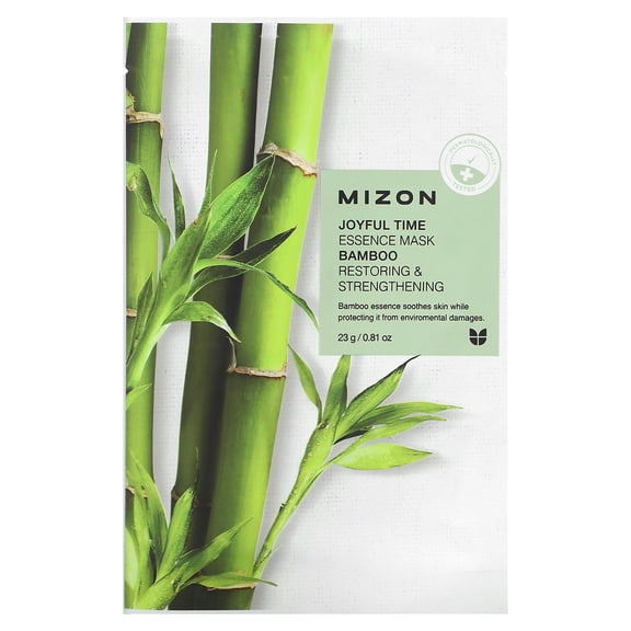 Mizon Joyful Time Essence Beauty Mask, Bamboo, 1 Sheet, 0.81 oz (23 g)