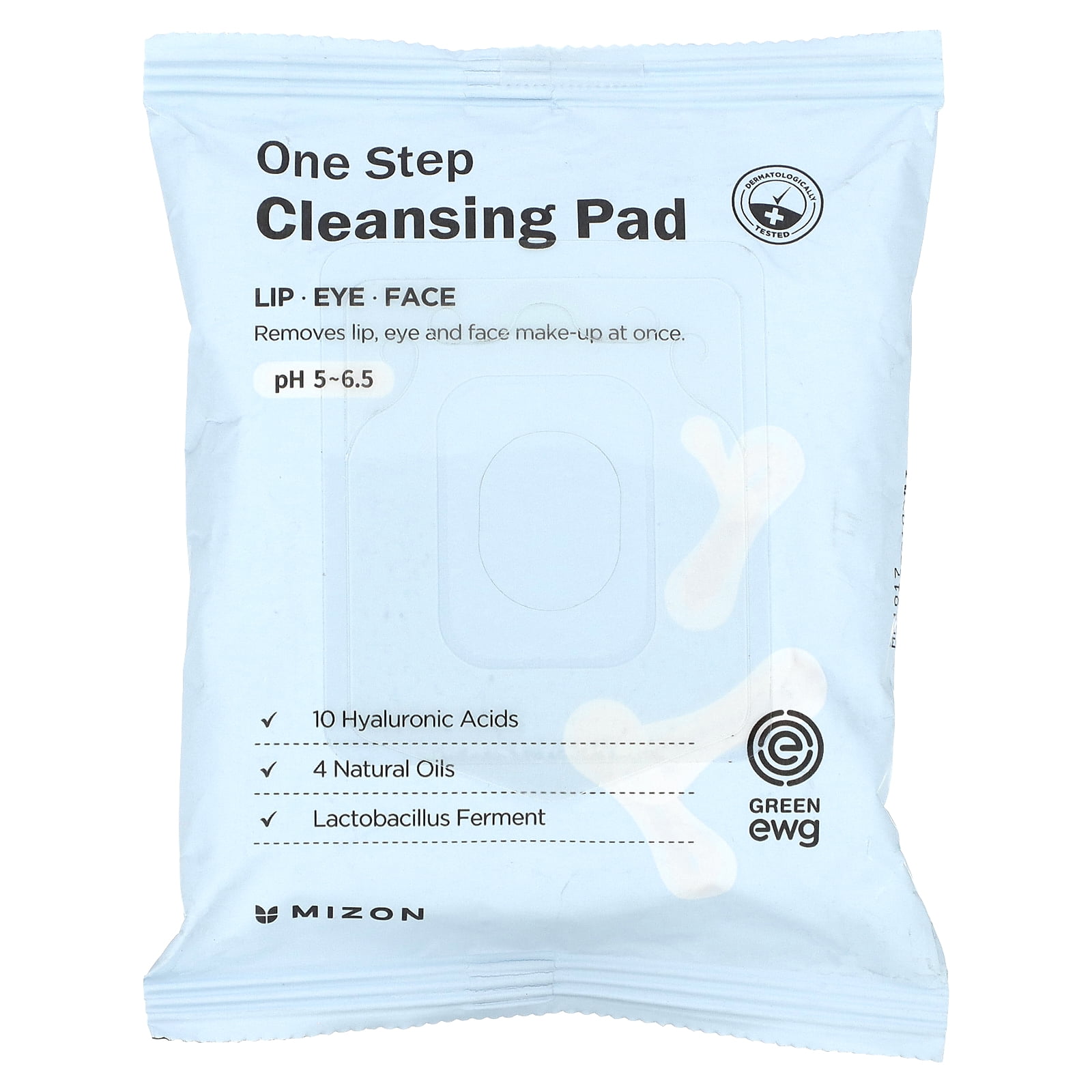 Mizon One Step Cleansing Pad 30ea - Sensitive Care Hydro Boost Facial Cleansing Wipes, Gentle Makeup Remover for Sensitive, Blemish-Prone Skin, Oil-Free and Fragrance-Free Beauty Towelettes