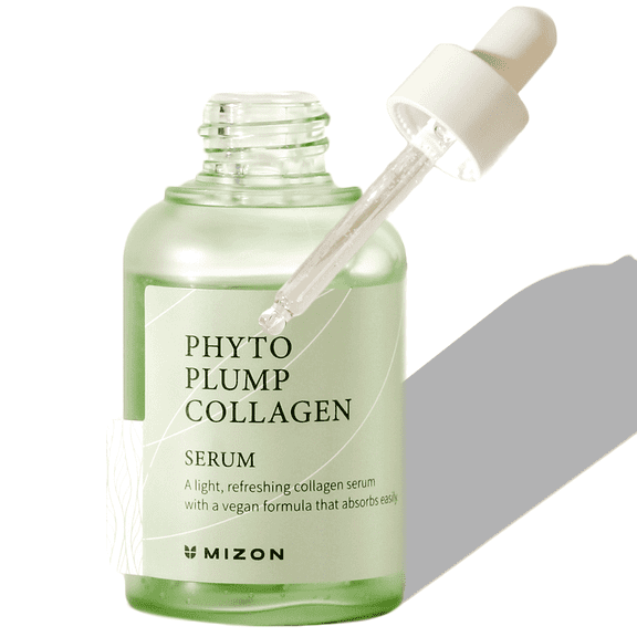 Mizon Phyto Plump Collagen Serum 1.01 fl.oz. - Hydrating, Anti-Aging, Soothing & Firming, Vegan Skincare Solution based on Tremella Fuciformis with Natural Extracts