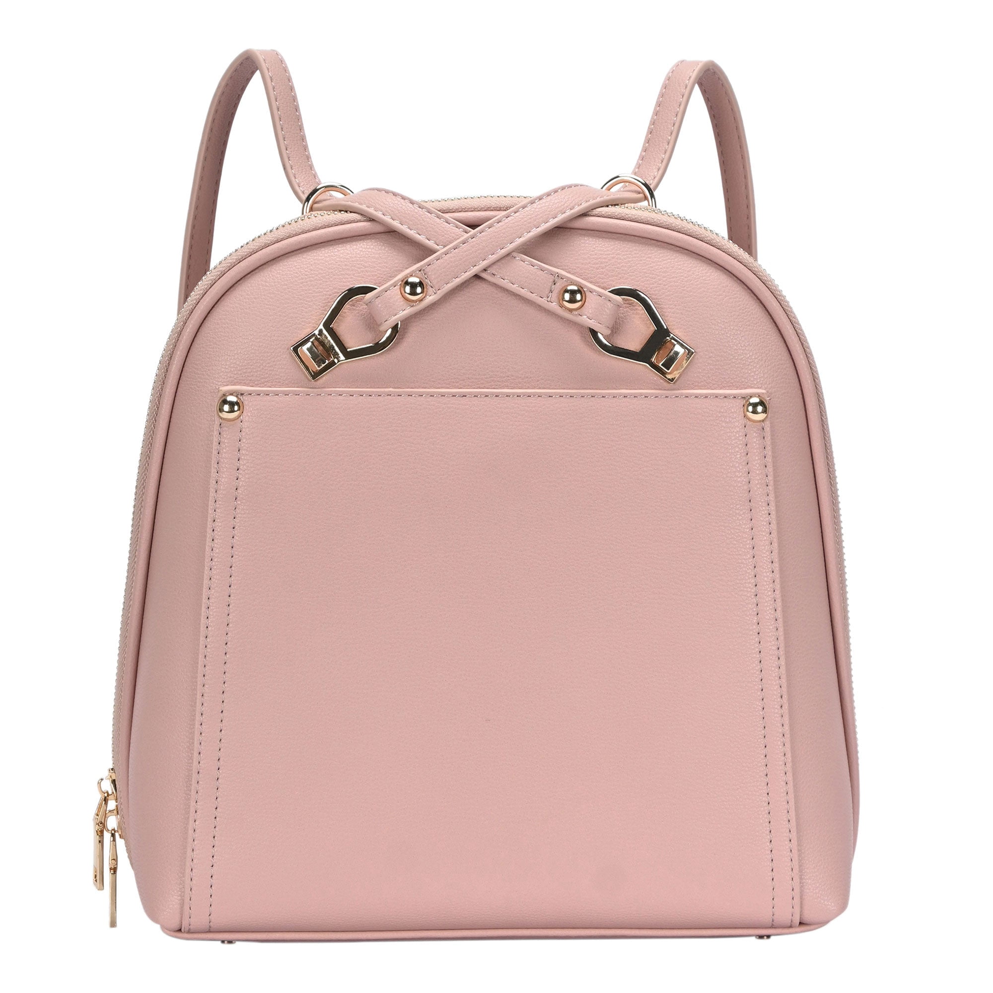 Taupe Miztique Daisy Convertible Backpack Purse Pebbled vegan leather Pockets Miztique The Daisy Convertible Backpack Lt Pink Blush Purse  main image 3