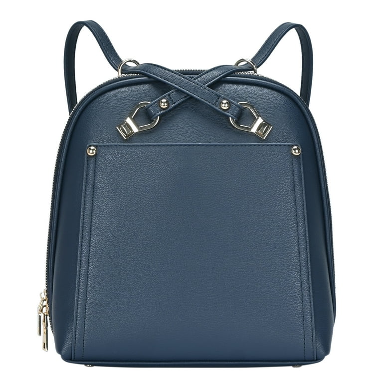 Miztique The Daisy Convertible Backpack Purse for Women Soft Vegan Leather Crossbody Bag Navy Walmart