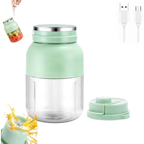 Mizuka Blender Mini Japan, 28fl Oz Hand Blender, Directly Squeezed, No Filter Required, USB-C Rechargeable, Dishwasher Safe (Green)