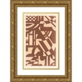 thumbnail image 1 of Mizuki Heitaro 13x18 Gold Ornate Wood Frame and Double Matted Museum Art Print Titled - Abstract Pattern Portfolio Pl.07 (1930), 1 of 4