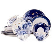 STP GOODS Mizuki Porcelain Dinnerware Set of 20 for 4 pers. in Gift Box