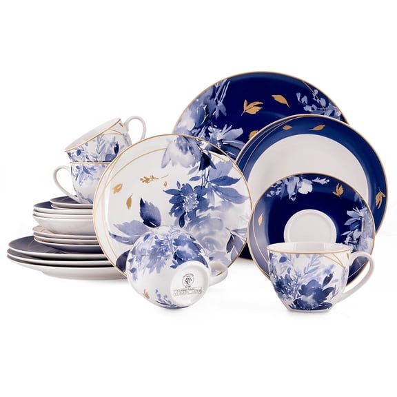 STP GOODS Mizuki Porcelain Dinnerware Set of 20 for 4 pers. in Gift Box