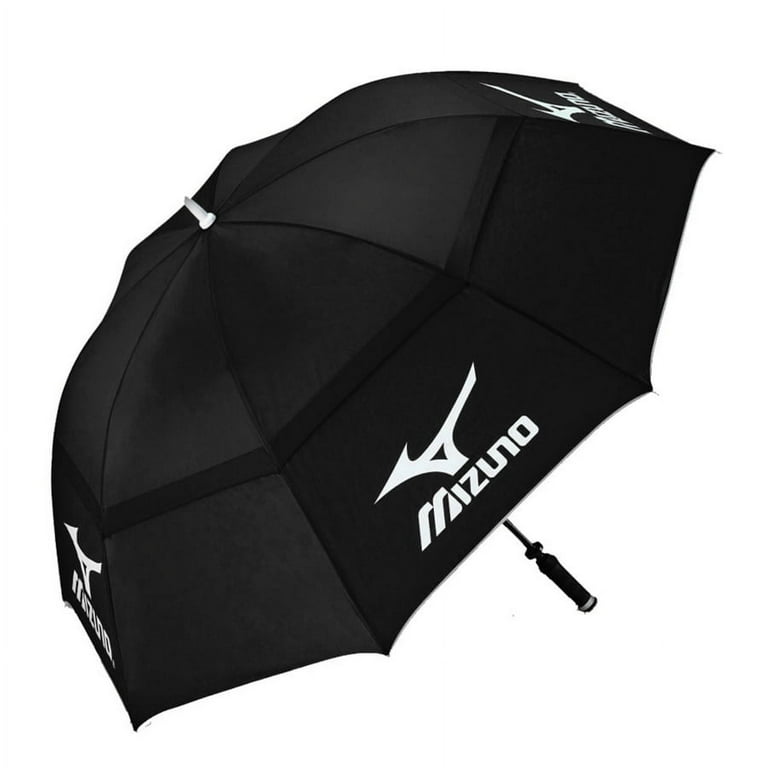 Mizuno Tour Twin Canopy Golf Umbrella - Black/White Mizuno Tour Twin Canopy Golf Umbrella - Black/White