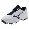 thumbnail image 1 of Mizuno 9-Spike Advanced Sweep 2 Fastpitch Cleat - White/Navy - Metal 10.5, 1 of 1