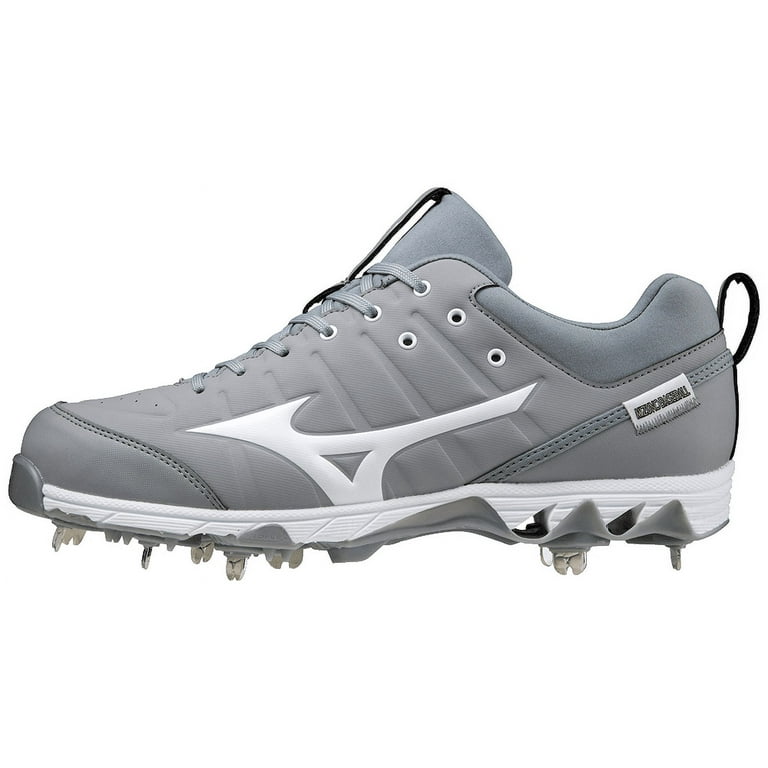 Mizuno 9 Spike Ambition 2 Low Men s Metal Baseball Cleat Size 15 Grey White 9100 Walmart