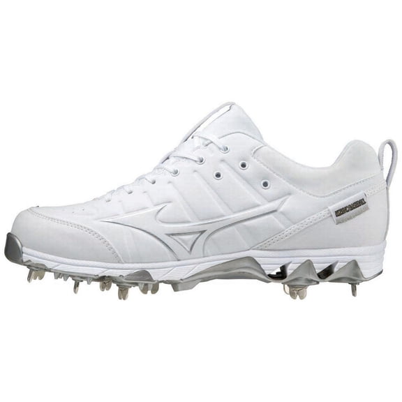 Mizuno 9-Spike® Ambition 2 Low Men's Metal Baseball Cleat, Size 9, White (0000)
