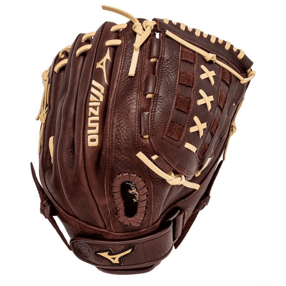 Mizuno Franchise Series Slowpitch Softball Glove 12.5", Size 12.5, Left Hand: Coffee-Cork (F887)