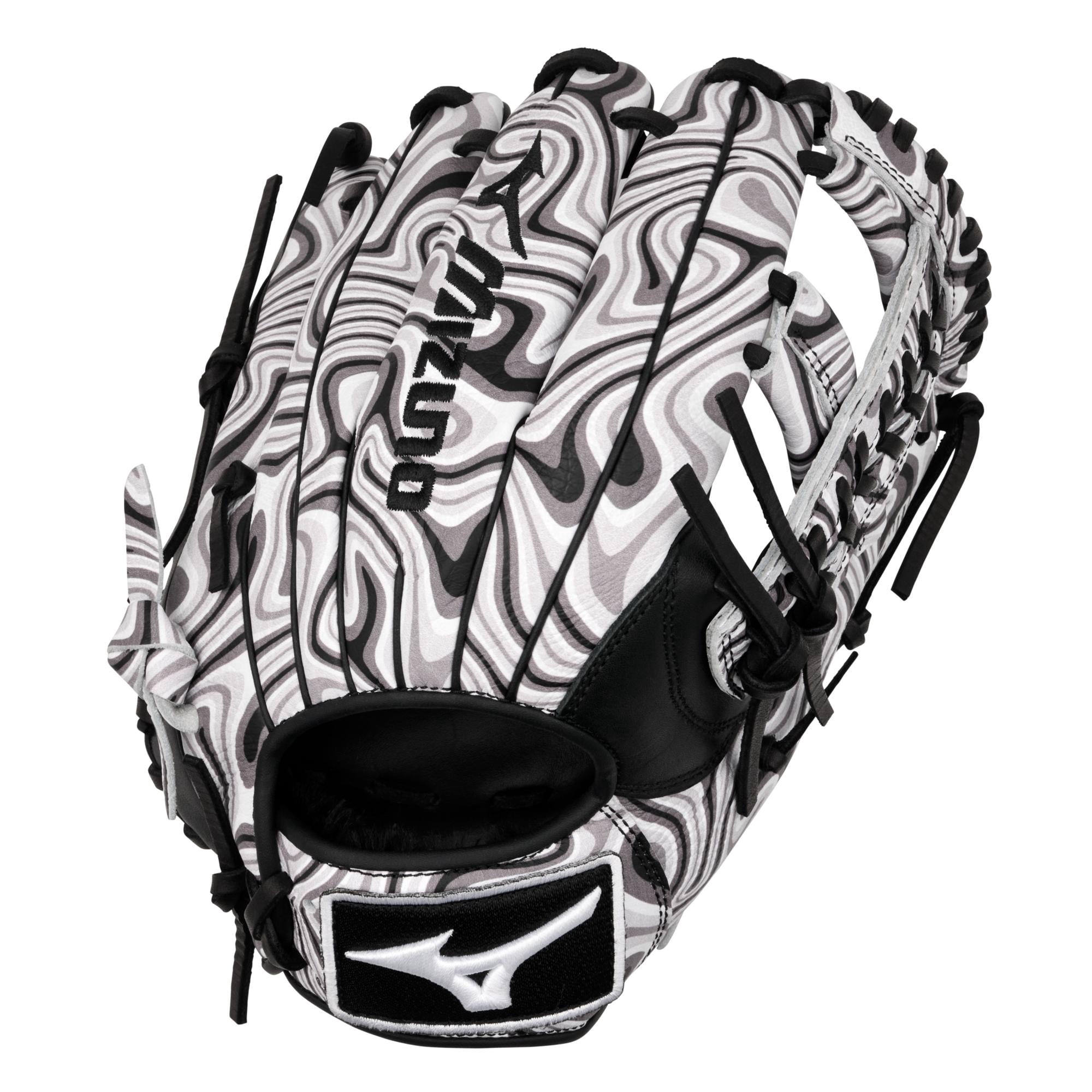 Mizuno GMVP-50MP MVP Prime M-Print, Infield Baseball Glove, 11.75", Cross 8 Web, Oil Slick Pattern, BioSoft Leather, Center Pocket Design, Print on Full grain leather