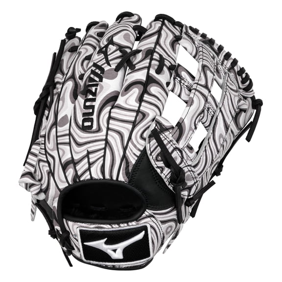 Mizuno GMVP-70MP MVP Prime M-Print, Outfield Baseball Glove, 12.75", H Web, Oil Slick Pattern, BioSoft Leather, Center Pocket Design, Print on Full grain leather