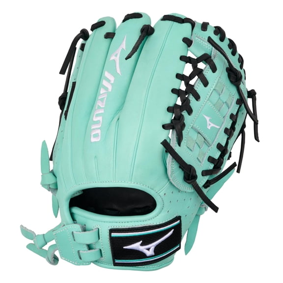 Mizuno GPEXF-10 Prime Elite X, Premium Utility Softball Glove, 12", Tartan 4 Web, Mint, Ultra Soft Pro Palm Liner, Finger Core Technology, QuickTab Adjust back of wrist, Interchangeable Velcro Patch