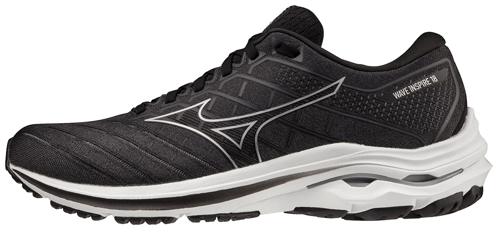 Mizuno Men s Wave Inspire 18 Running Shoe Size 11 Black Silver 9073