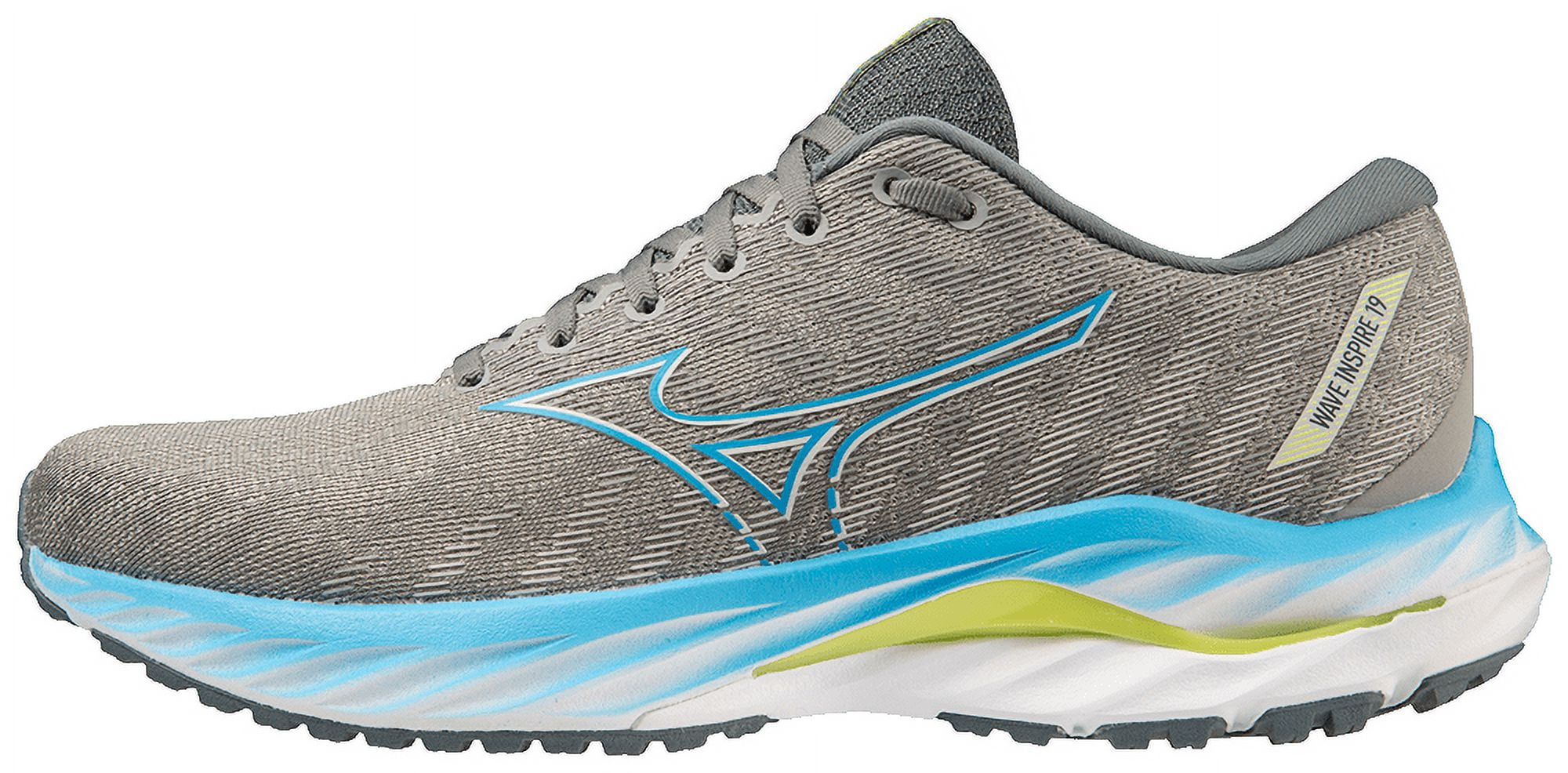 Mizuno Men s Wave Inspire 19 Running Shoe Size 11 Ghost Grey Jet Blue 9Djb Walmart