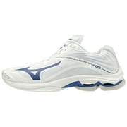 Mizuno Men's Wave Lightning Z6 Volleyball Shoe, Size 11.5, White-Navy (0051)