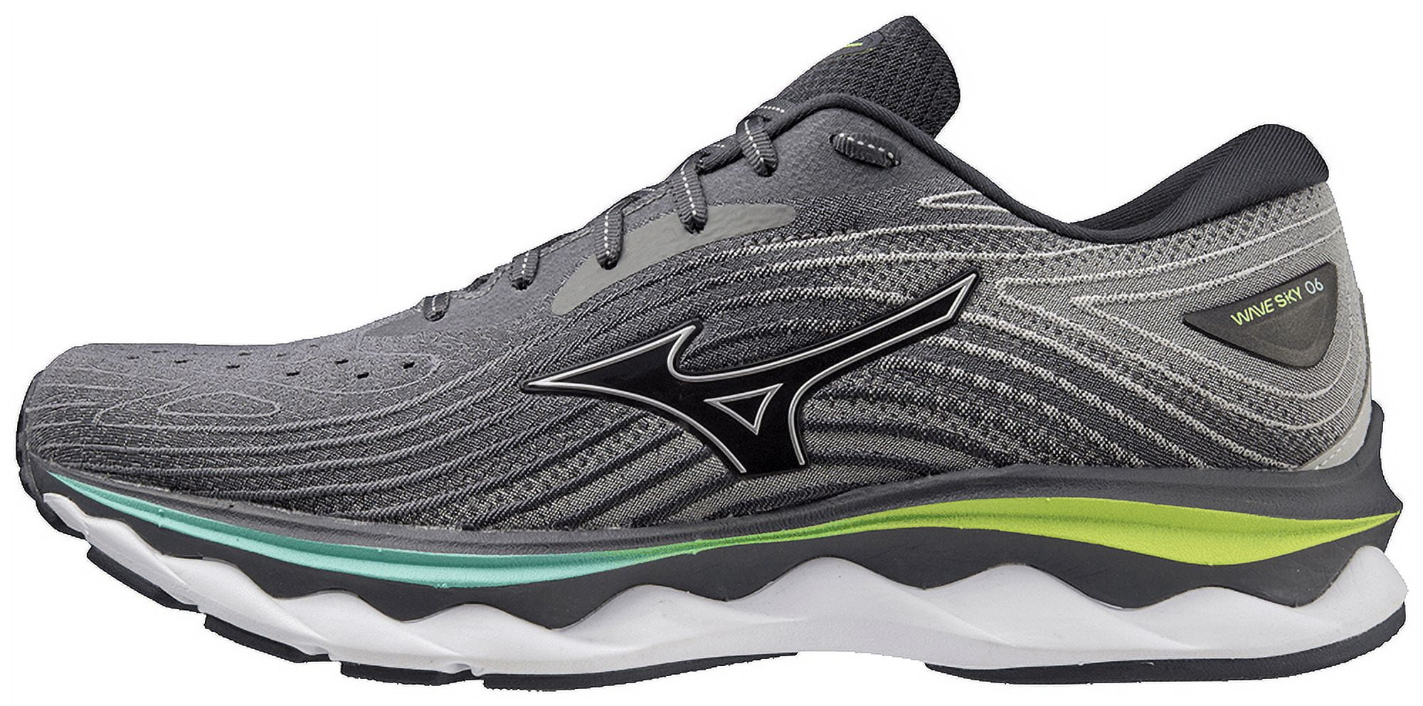 Mizuno Men's Wave Sky 6 2E Running Shoe, Size 11.5, Quiet Shade-Silver (9I73)