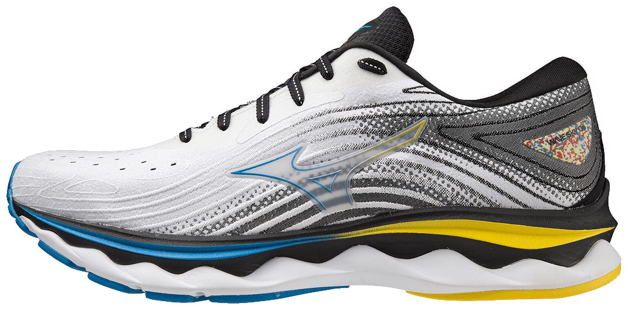 Chaussures running Homme Mizuno Wave Sky 6 White/Cyber Yellow