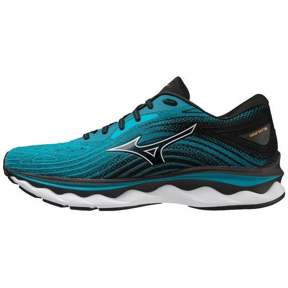 Mizuno Men's Wave Sky 6 Running Shoe, Size 9, Enamel Blue-White (Eb00)