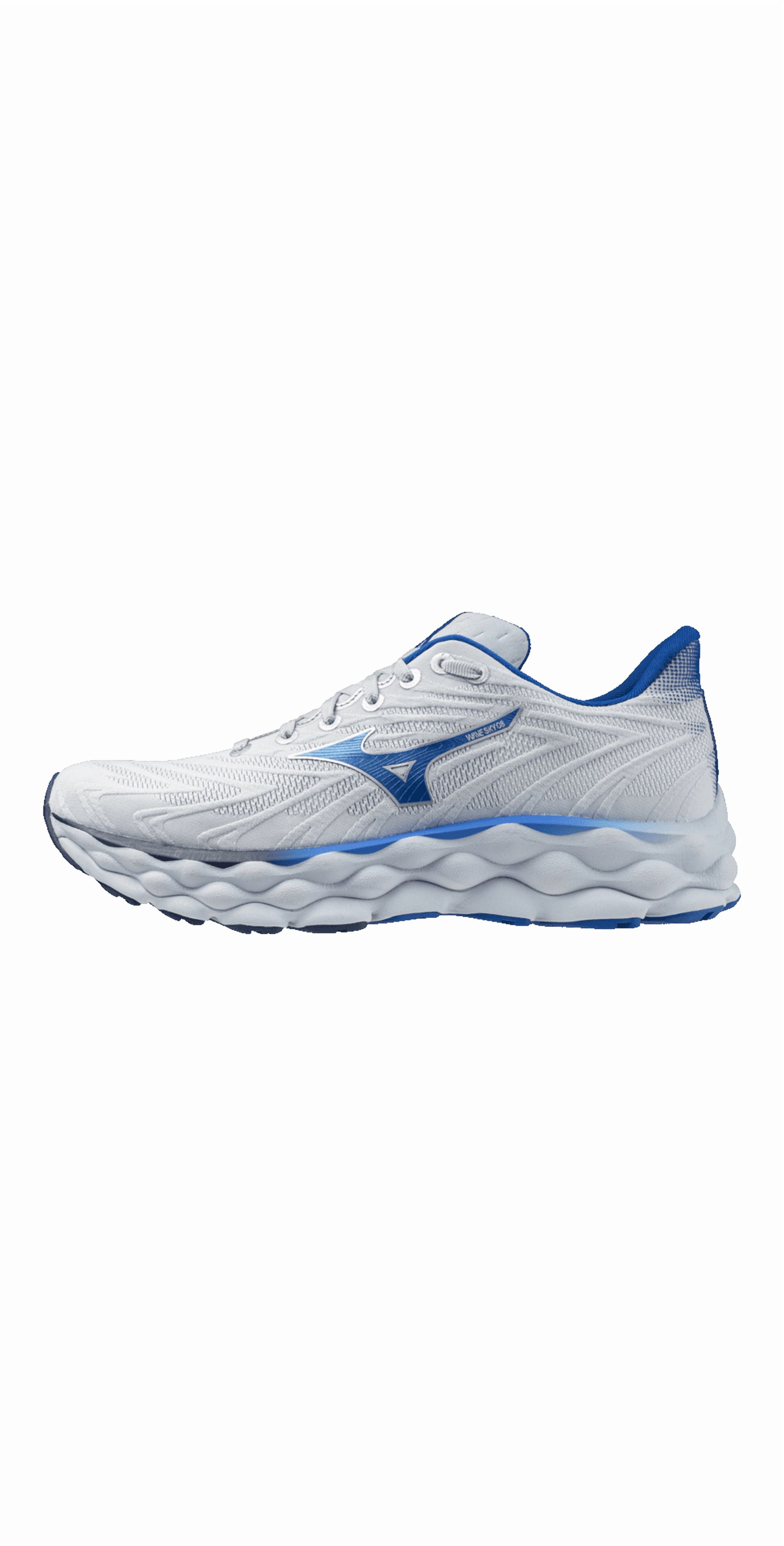 みいみい　OW M Mizuno Men's Wave Sky 5 Running Shoe, Size 8, Steel Grey