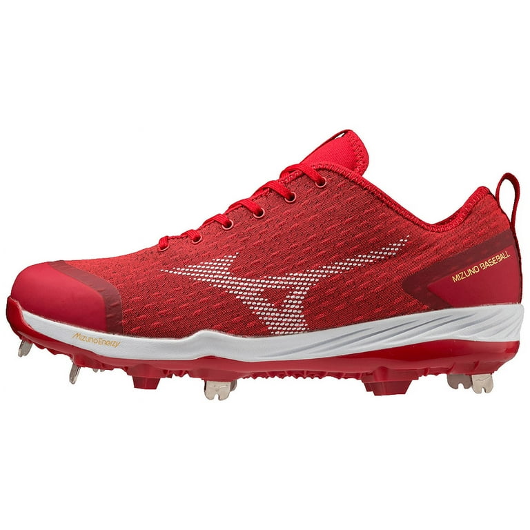 Mizuno Mizuno Dominant 4 Low Men s Metal Baseball Cleat Size 10 Red White 1000 Walmart