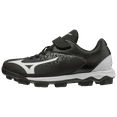 thumbnail image 1 of Mizuno Mizuno Select Nine Jr Low Youth Molded Baseball Cleat, Size 12, Black-White (9000), 1 of 4