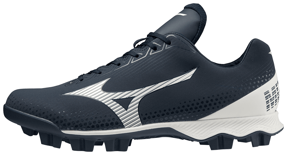 Mizuno Mizuno Wave Lightrevo Tpu Men's Molded Low Baseball Cleat, Size 9, Navy-White (5100)