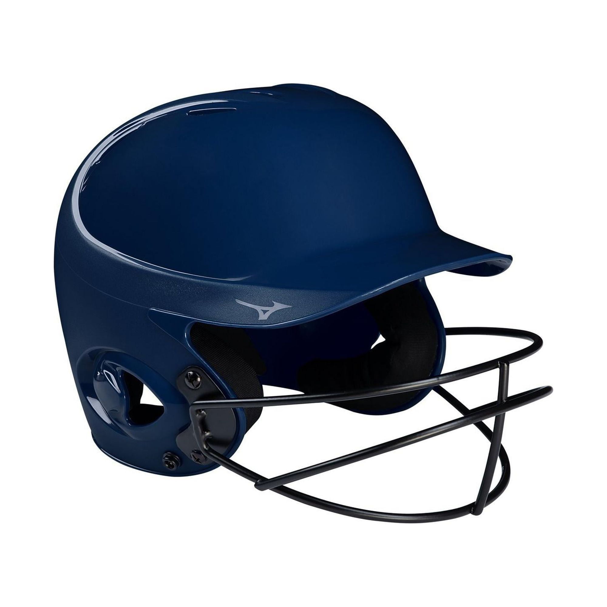 Mizuno Mvp Series Solid Batting Helmet With Fastpitch Softball Mask, Size Small/Medium, Navy