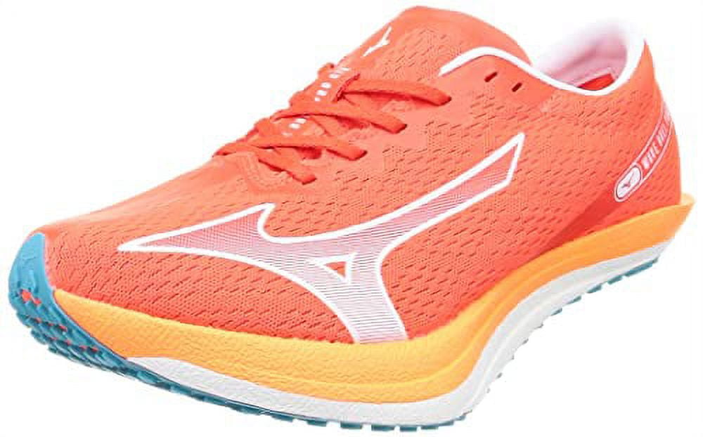 [Mizuno] Running shoes Wave Duel Pro PRO QTR club activities competition  lightweight short distance track and field spike track coral × orange ×  blue 