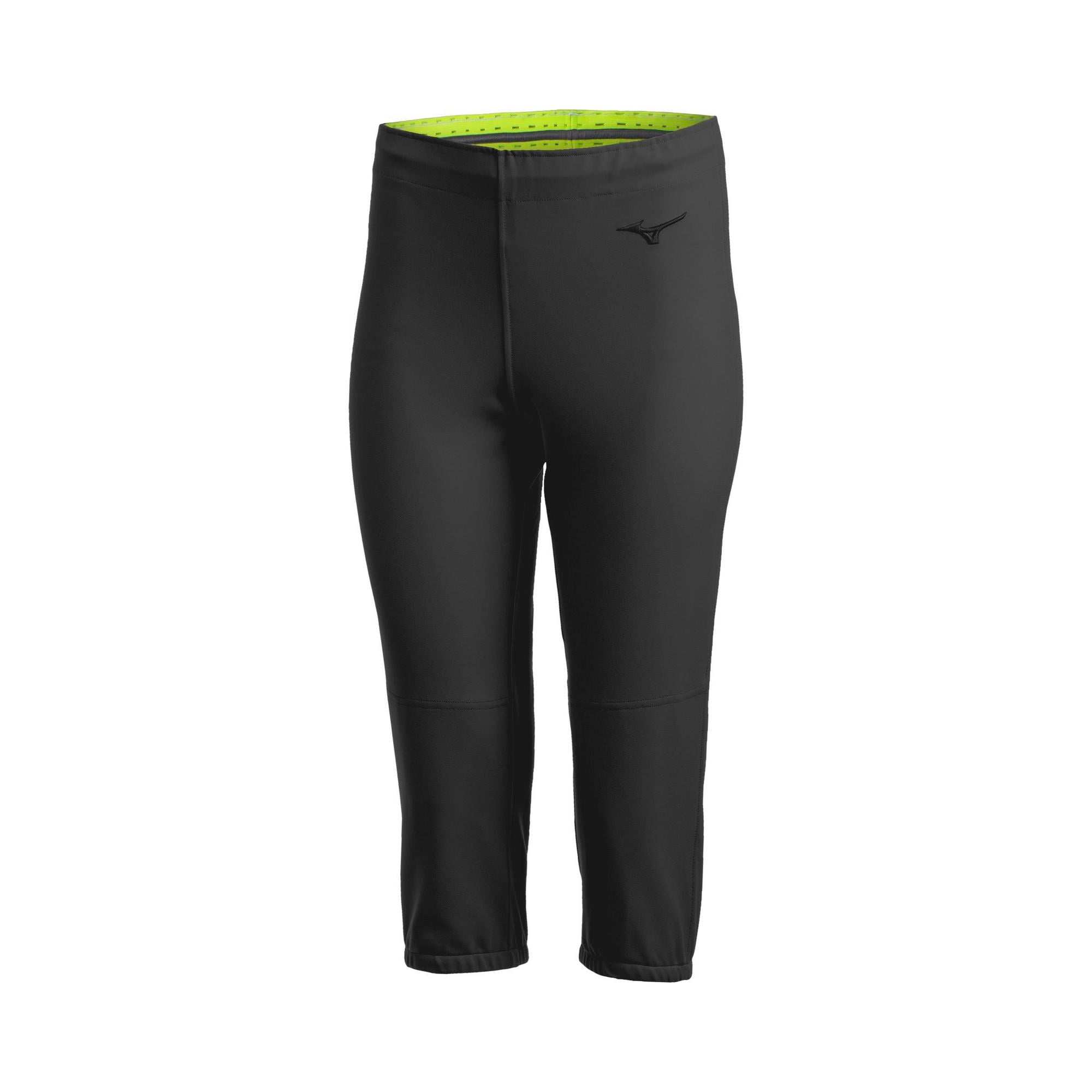Mizuno Women's Stretch Unbelted Softball Pant, Size Medium, Black (9090