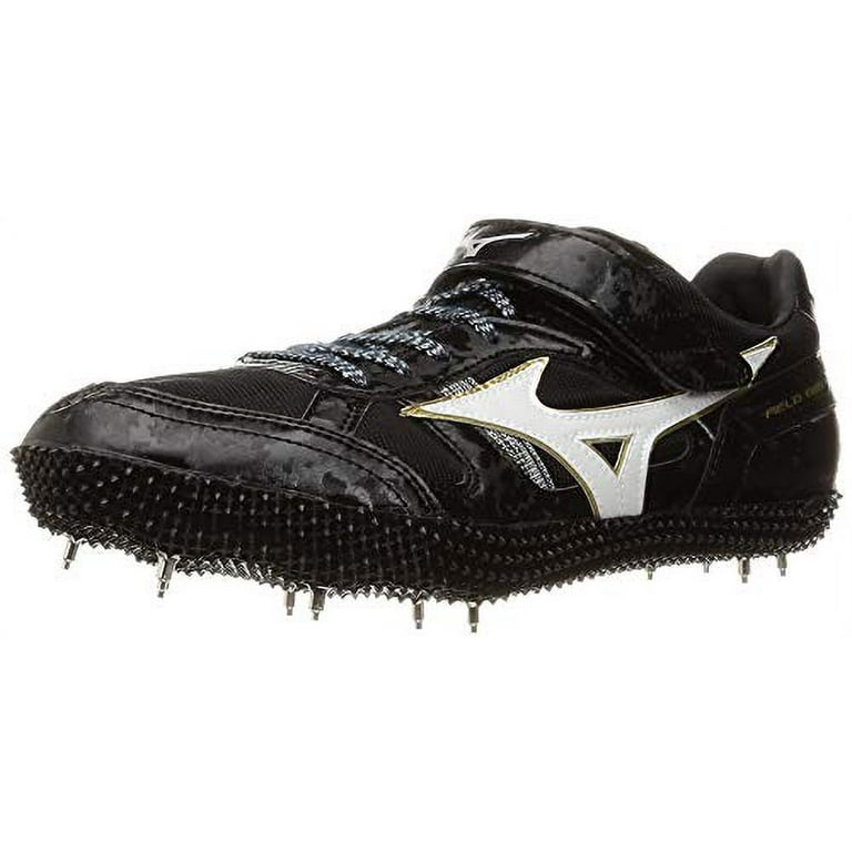 Mizuno Track and Field Shoes Field Geo HJ C Club Activities Lightweight Jumping Model Track and Field Spikes Black x White x Gold 25.5 cm 2E Walmart