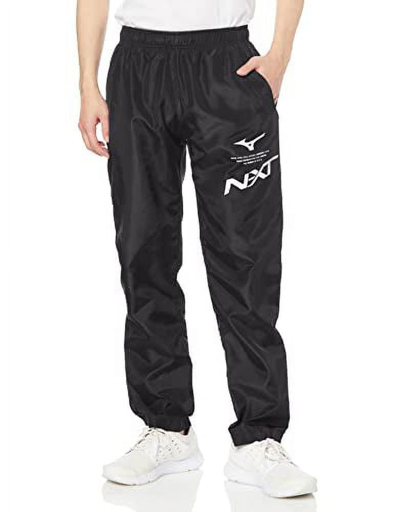 Mizuno Training Wear N XT Windbreaker Pants Slim Fit Water Repellent 32JF2220 Men s Black x Silver XS