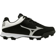 Mizuno Unisex Wave Lightrevo Jr Baseball Shoe, Kids, Black/White, 1.5 M US