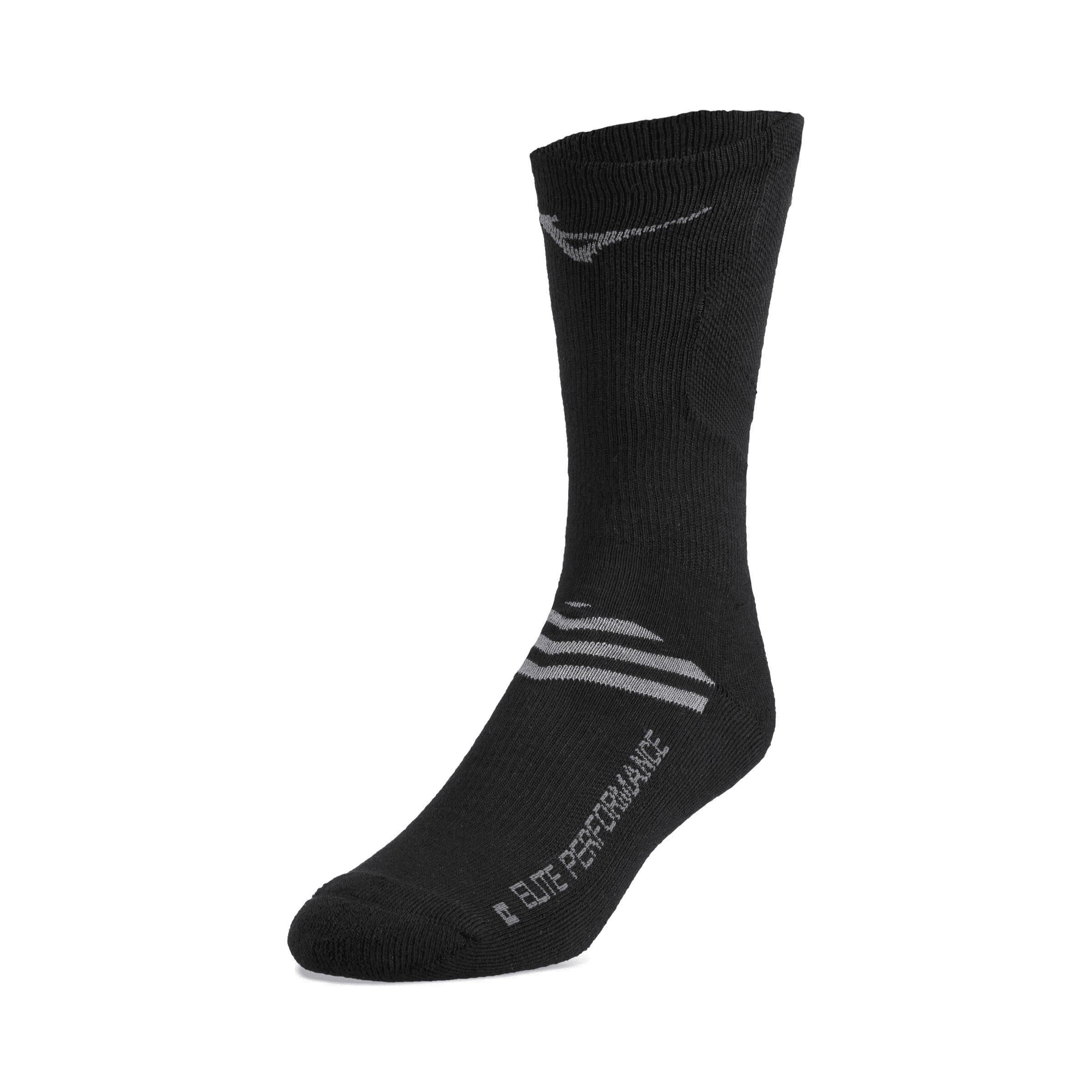 Mizuno Volleyball Runbird® Crew Socks, Size Large, Black (9090