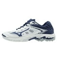thumbnail image 1 of Mizuno Wave Lightning Z5 Women's Volleyball Shoe, Size 11.5, White-Navy (0051), 1 of 7
