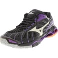 thumbnail image 1 of Mizuno Wave Tornado X Volleyball Shoe for Women - 11.5M - Black / White / Purple, 1 of 3