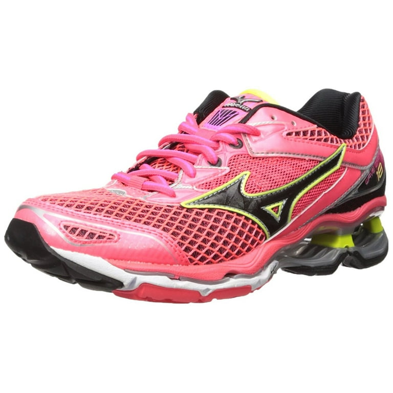 mizuno women's wave creation 18 running shoe, diva pink-black