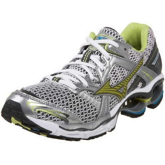 Mizuno Women's Wave Creation 11 Running Shoe,White/Wild Lime/Anthracite,9.5 B