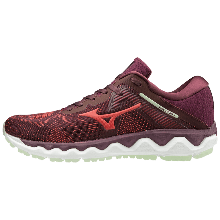 Mizuno Women s Wave Horizon 4 Running Shoe Size 9 Mauve Wine Cayenne 6727 Walmart